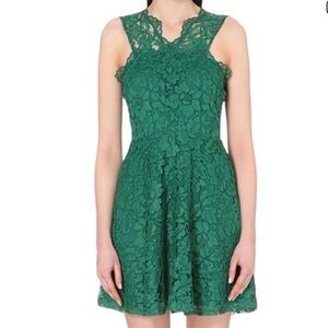 Sandro Paris Green Lace Riviera Mini Dress Size US 6 / FR 38 / Sandro 2